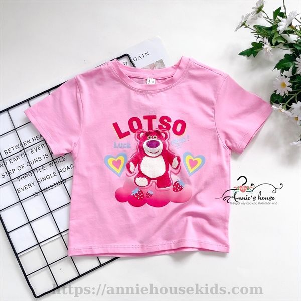  Áo thun hồng gấu dâu 