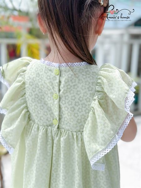  Đầm cánh tiên viền ren - Xanh Cốm 