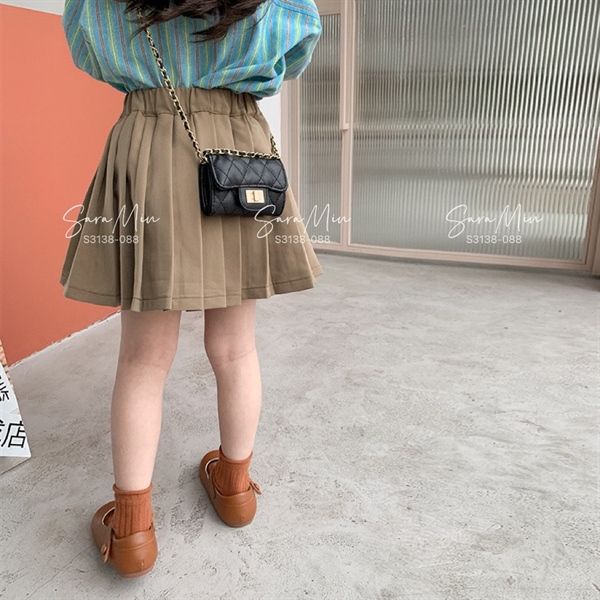  Chân váy xoè nâu 