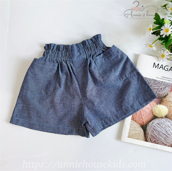  quần short bé gái - xanh 