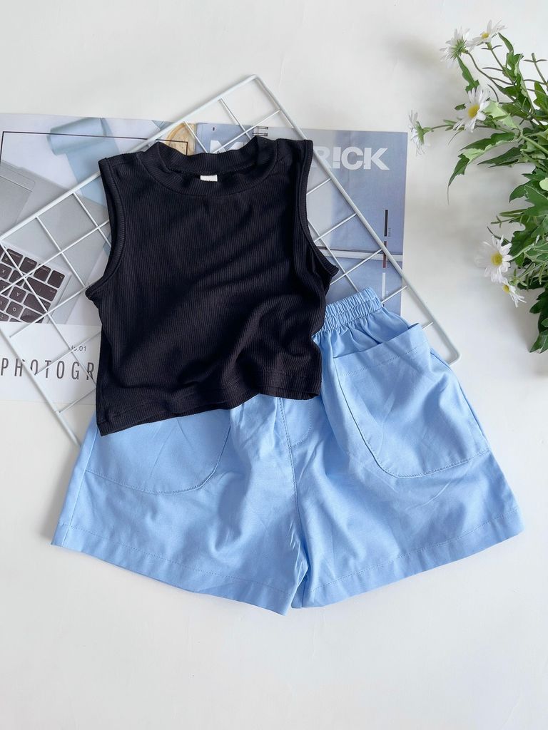  Áo thun tăm sát nách - Đen 