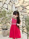  Đầm Thêu Kim Cương - Đỏ 