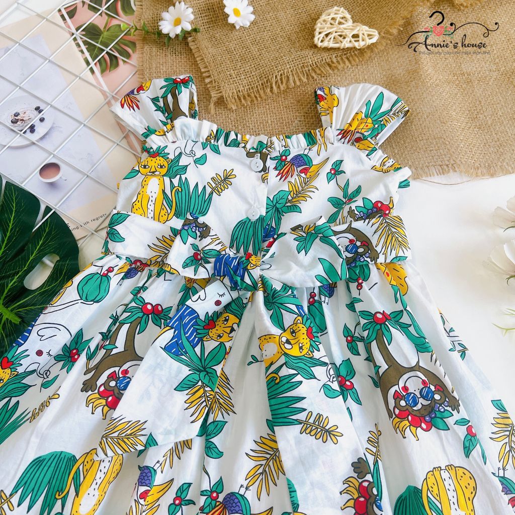  Đầm 2 dây bèo lớn - Cô gái xanh 