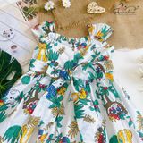  Đầm 2 dây bèo lớn - Cô gái xanh 