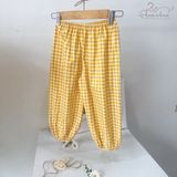  Set bộ quần dài - caro vàng 