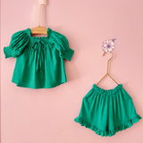  set bộ linen - Xanh 