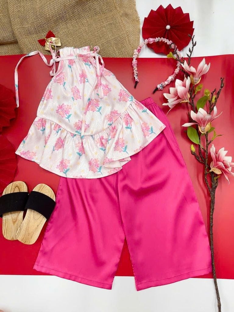  Set Yếm Nắng Xuân - Hoa Hồng 