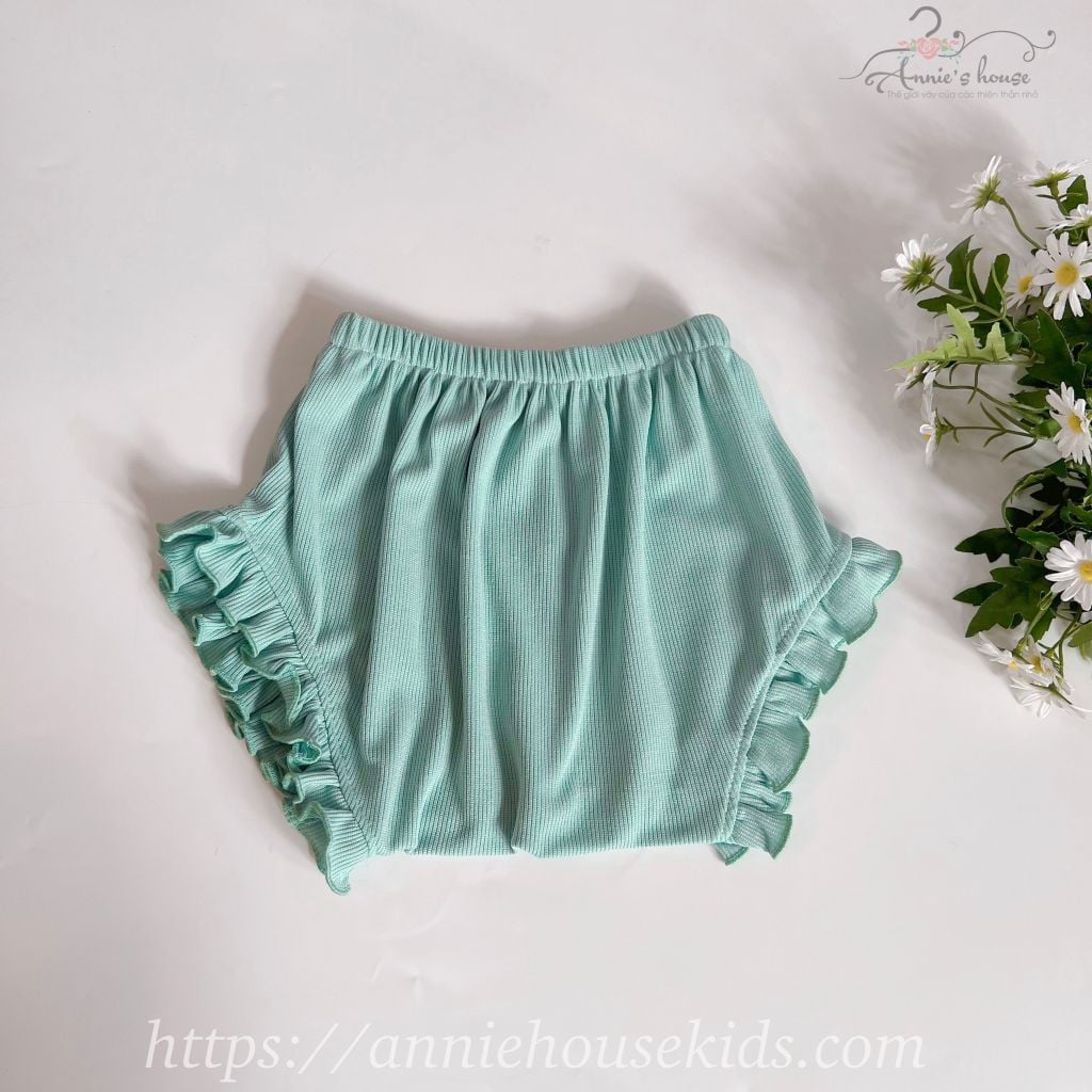  Bộ thun bèo tầng - xanh ngọc 