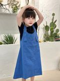  Set yếm xòe dài - xanh denim 