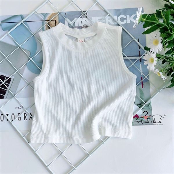  Áo thun tăm sát nách - Trắng 