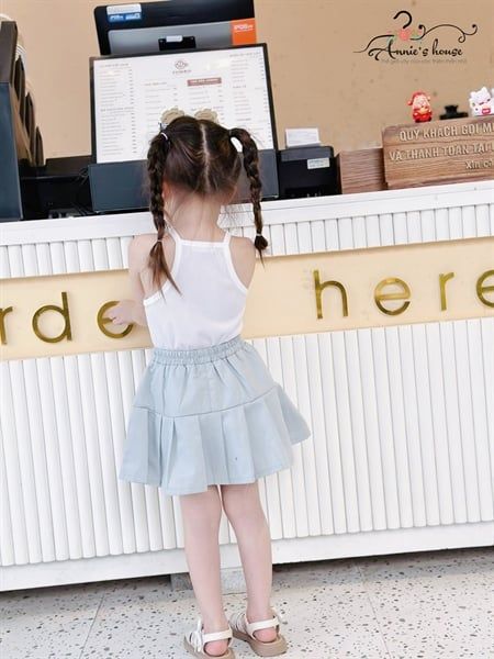  Áo thun 2 dây mùa hè - Trắng 