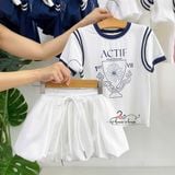  Set Pumpkin Spice chân váy bí ngô - Trắng 