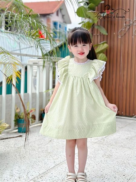  Đầm cánh tiên viền ren - Xanh Cốm 