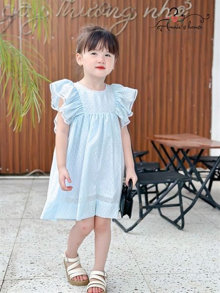  Đầm cánh tiên viền ren - Xanh Biển 