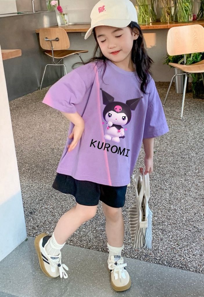  Set bộ Kuromi tím quần đen SFA 