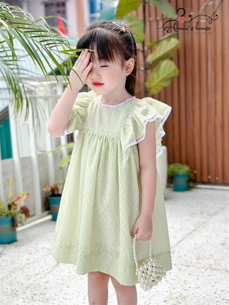  Đầm cánh tiên viền ren - Xanh Cốm 