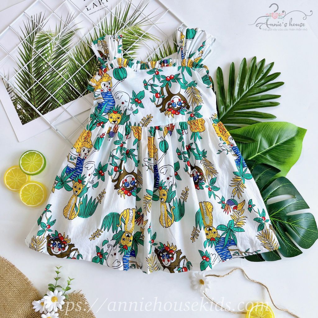  Đầm 2 dây bèo lớn - Cô gái xanh 