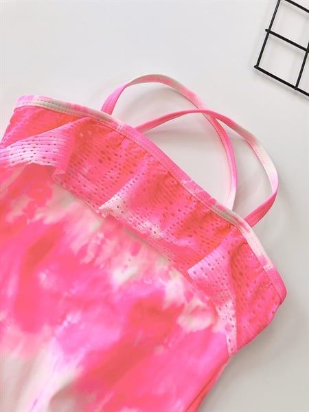  Đồ bơi hồng dây chéo 