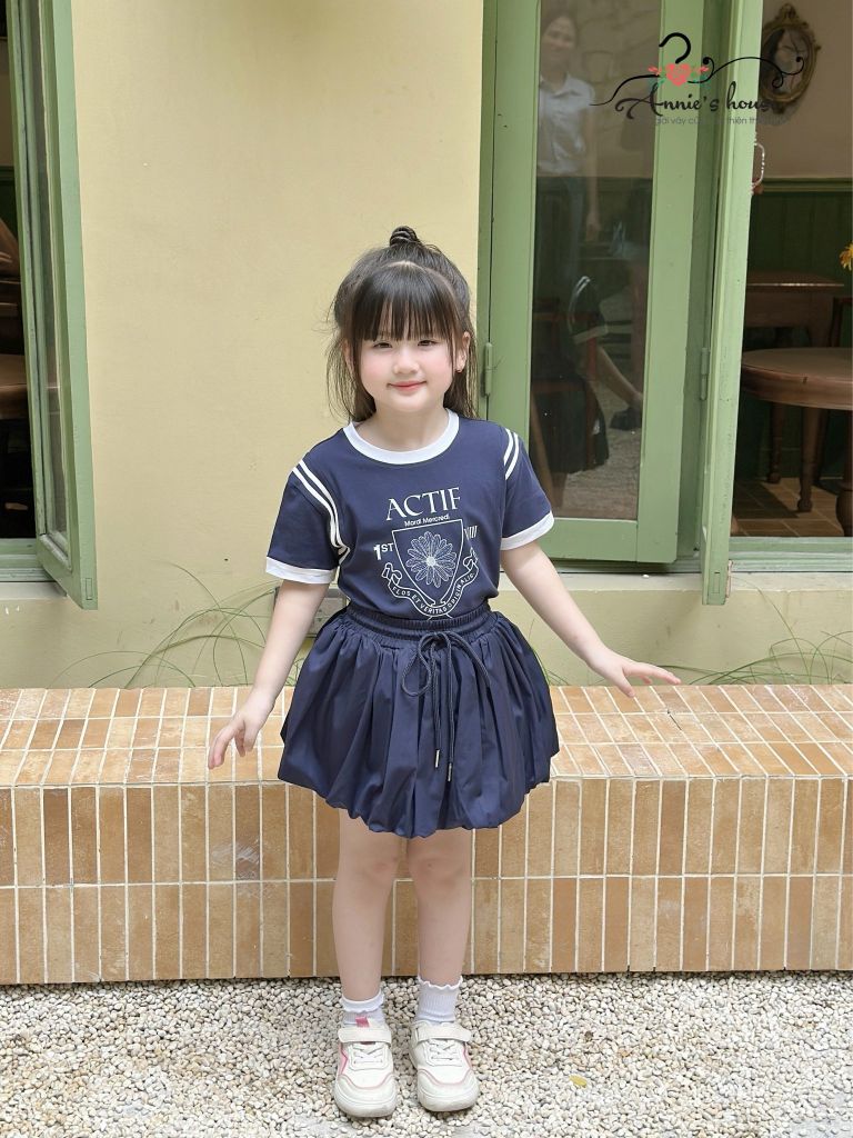  Set Pumpkin Spice chân váy bí ngô - Xanh 