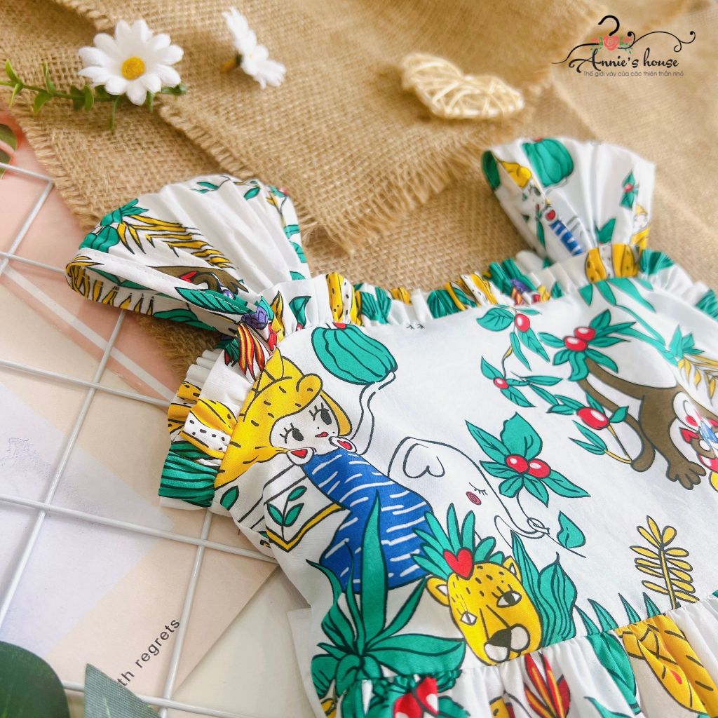  Đầm 2 dây bèo lớn - Cô gái xanh 