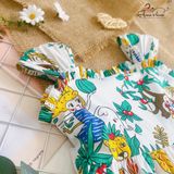  Đầm 2 dây bèo lớn - Cô gái xanh 