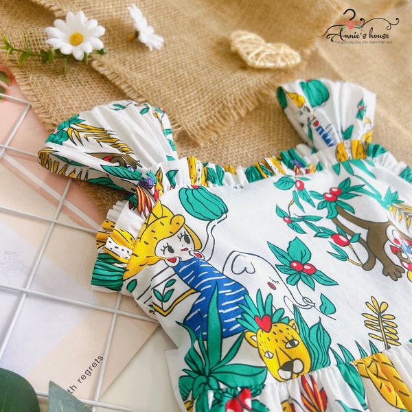  Đầm 2 dây bèo lớn - Cô gái xanh 