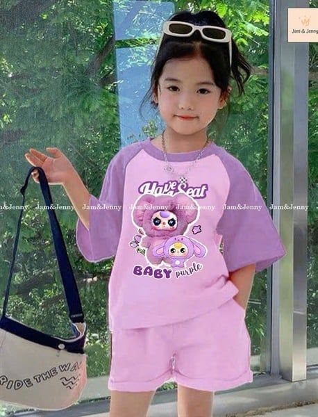  Set bộ Baby Purple tím Jam & Jen 