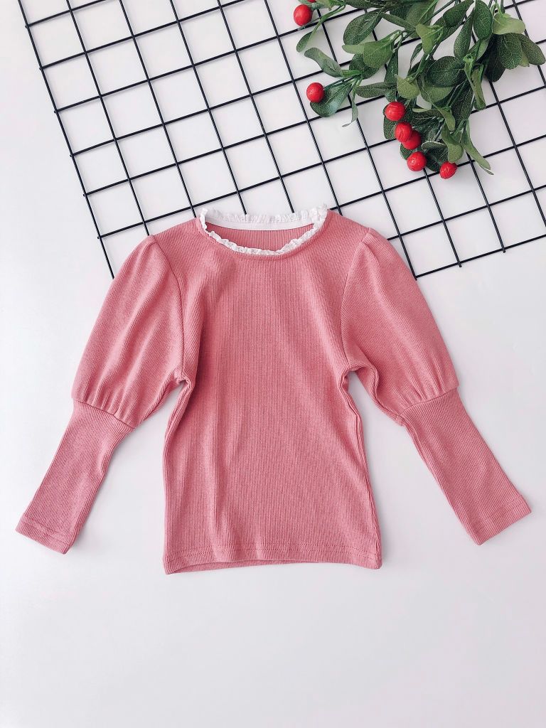  Áo thun tay phồng- Hồng 