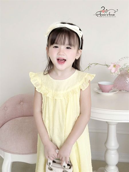  Đầm Boil hạt viền bèo - Màu Vàng 