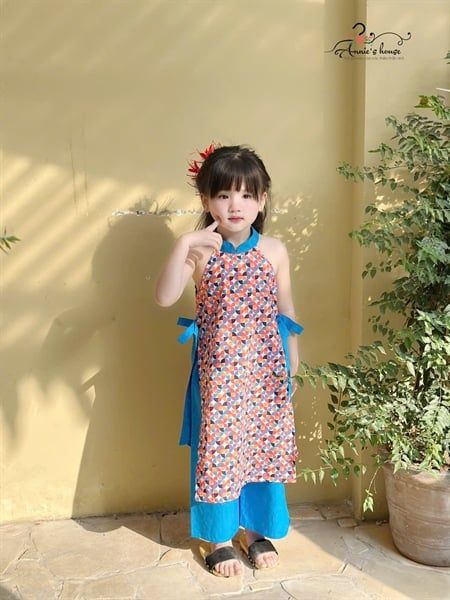  Áo Dài Nét Xuân Tân Thời - Quần Xanh 