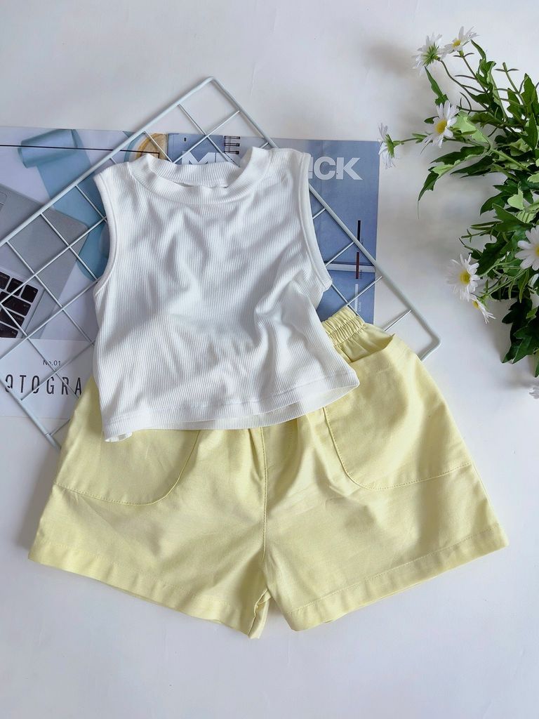  Áo thun tăm sát nách - Trắng 