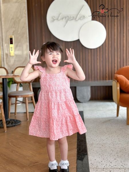  Đầm xòe cánh Bướm - Hồng 