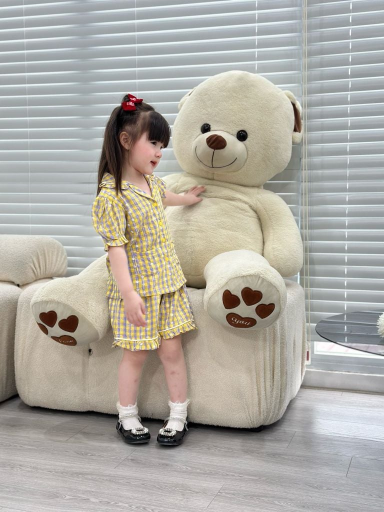  Bộ Pijama ngắn - caro vàng xanh 