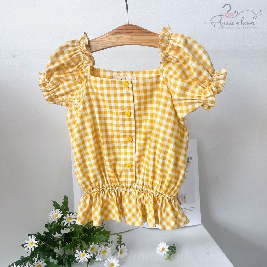  Set bộ quần dài - caro vàng 