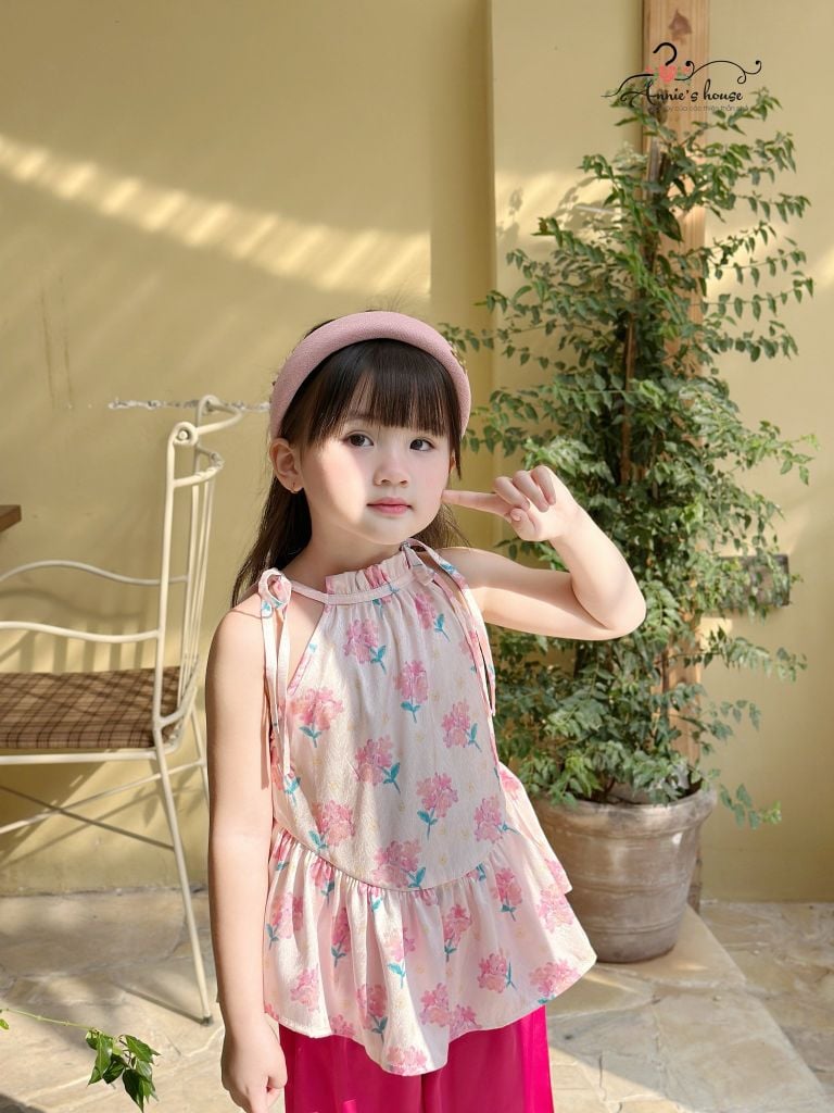  Set Yếm Nắng Xuân - Hoa Hồng 