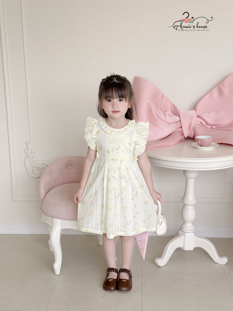  Đầm xếp li hoa - Hoa Vàng 