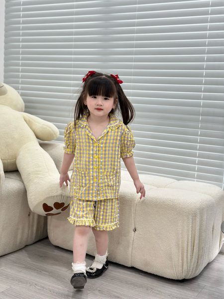  Bộ Pijama ngắn - caro vàng xanh 