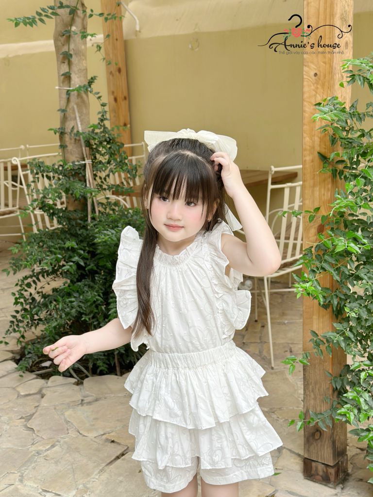  SET AMELIA TIỂU THƯ Bèo Tầng - Trắng 