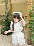  SET AMELIA TIỂU THƯ Bèo Tầng - Trắng 