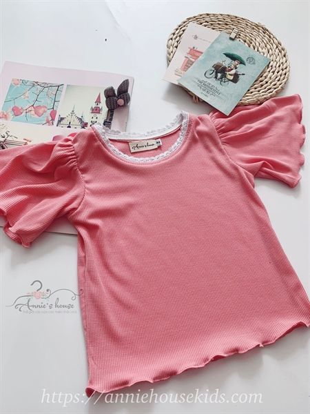  Áo thun tăm gân nhỏ- hồng 