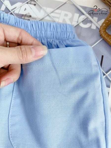  Quần đùi 2 túi - xanh 