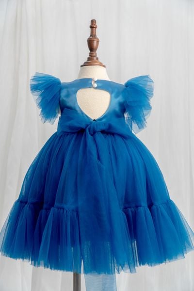  Đầm công chúa hở lưng - Xanh 