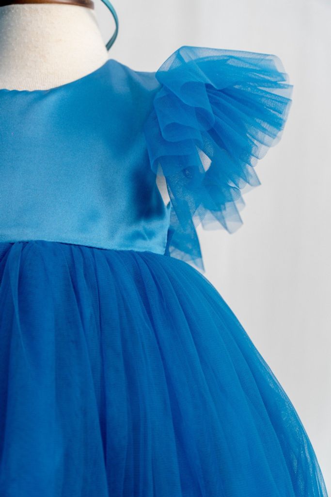  Đầm công chúa hở lưng - Xanh 