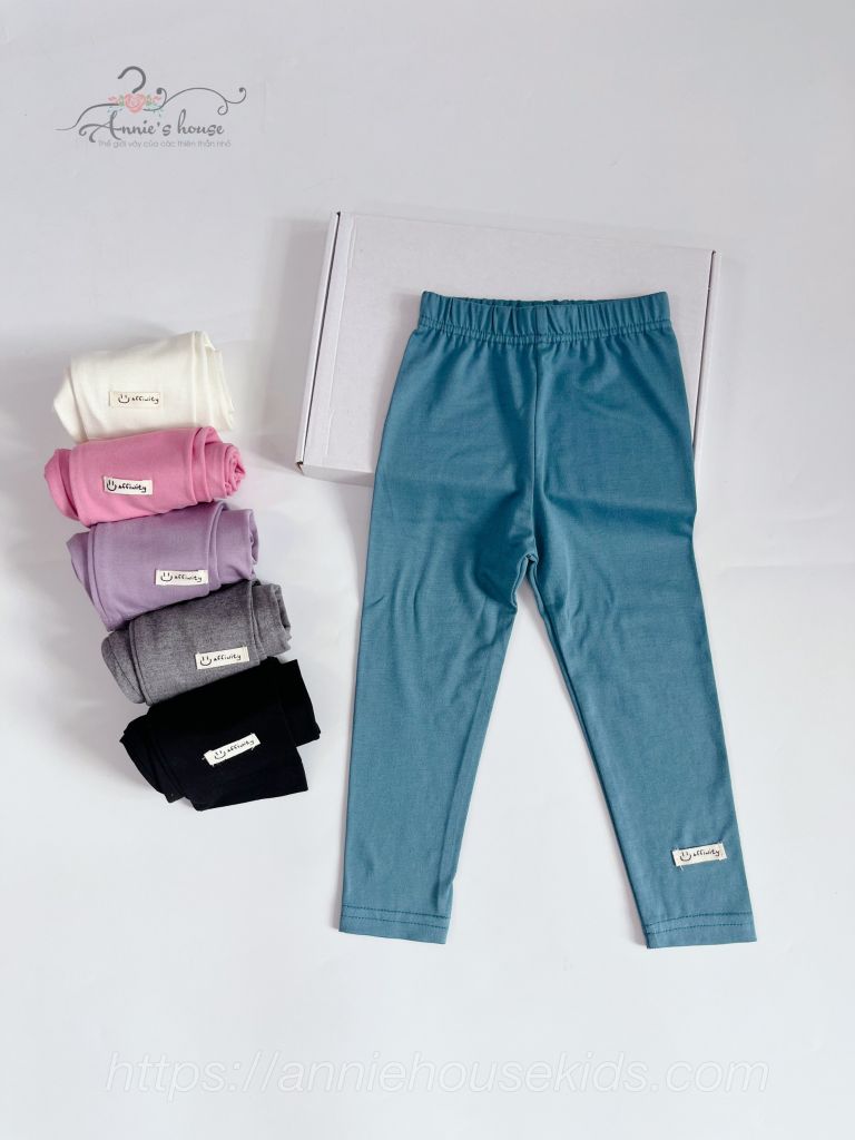  Quần legging trơn - Xanh 