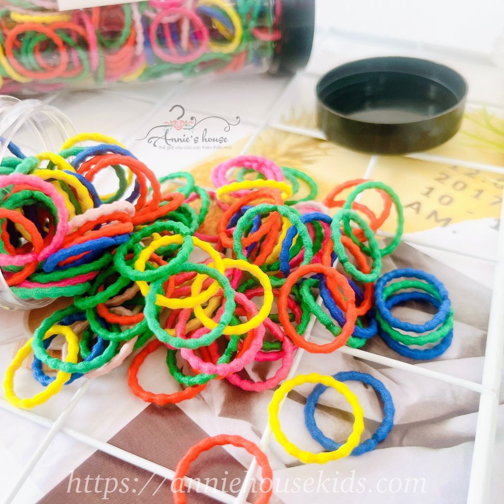  Hộp dây thun cột tóc xoắn 