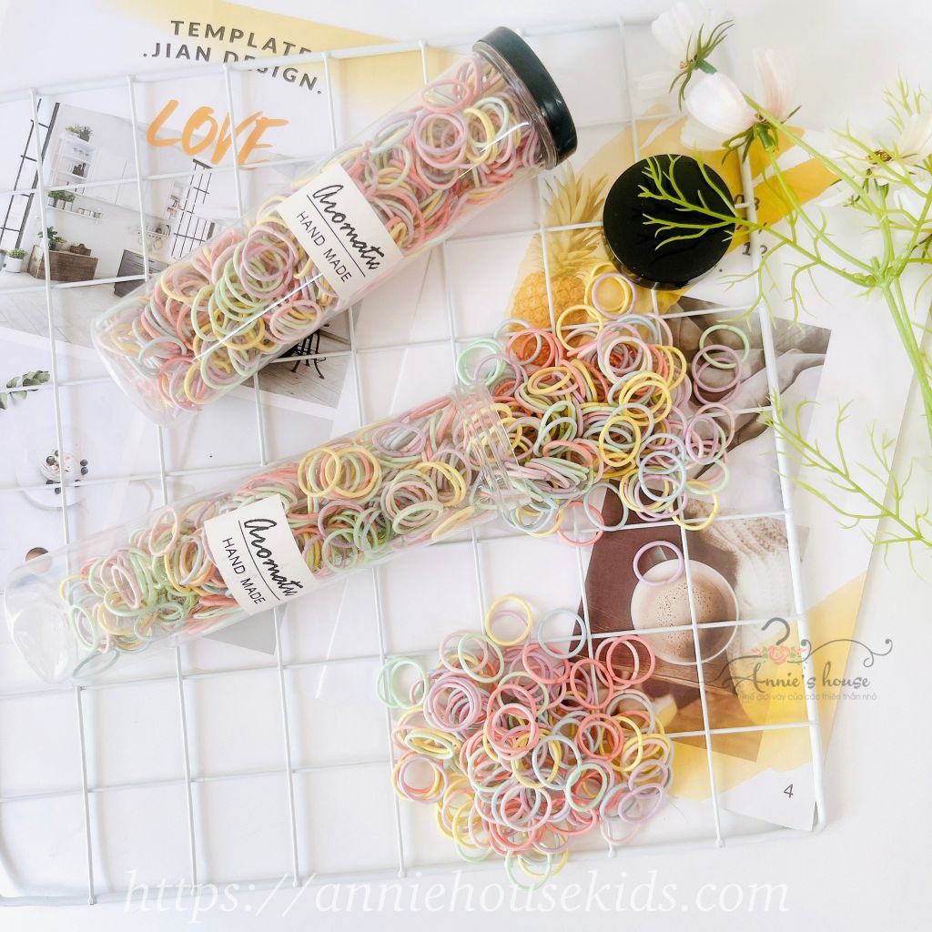  Hộp dây thun cột tóc xoắn 