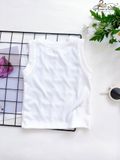  Áo thun cotton ba lỗ chất dày dặn cho bé - Trắng 