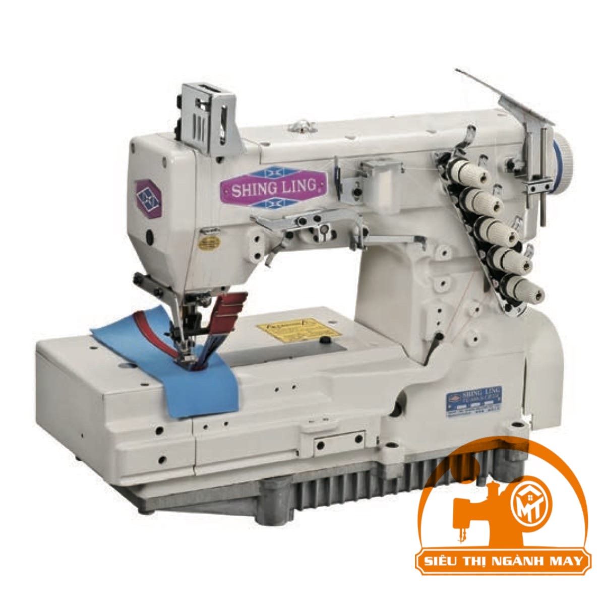 Máy Đánh Bông 3 Kim 5 Chỉ Đầu Bằng - Cắt Chỉ Tự Động FG-666-264-SL