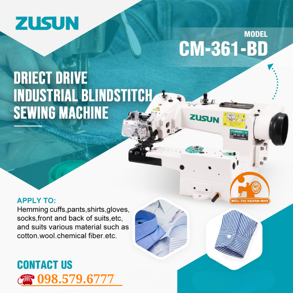 Máy Vắt Lai Giấu Mũi ZUSUN CM-361-BD