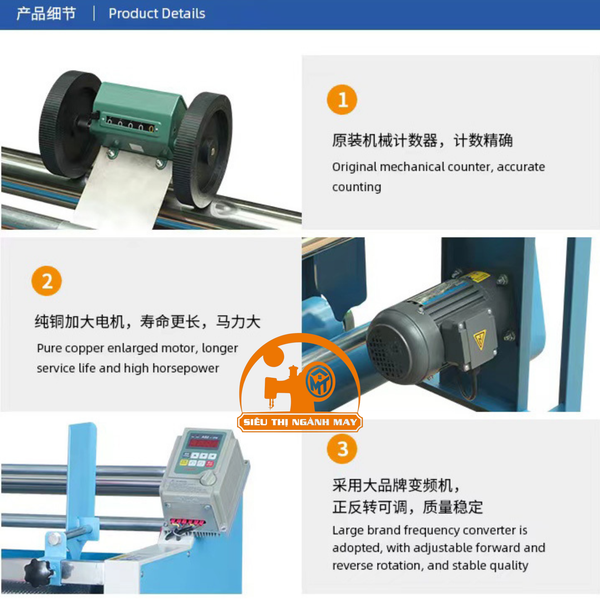 Máy Cuộn Vải Đếm Số Mét